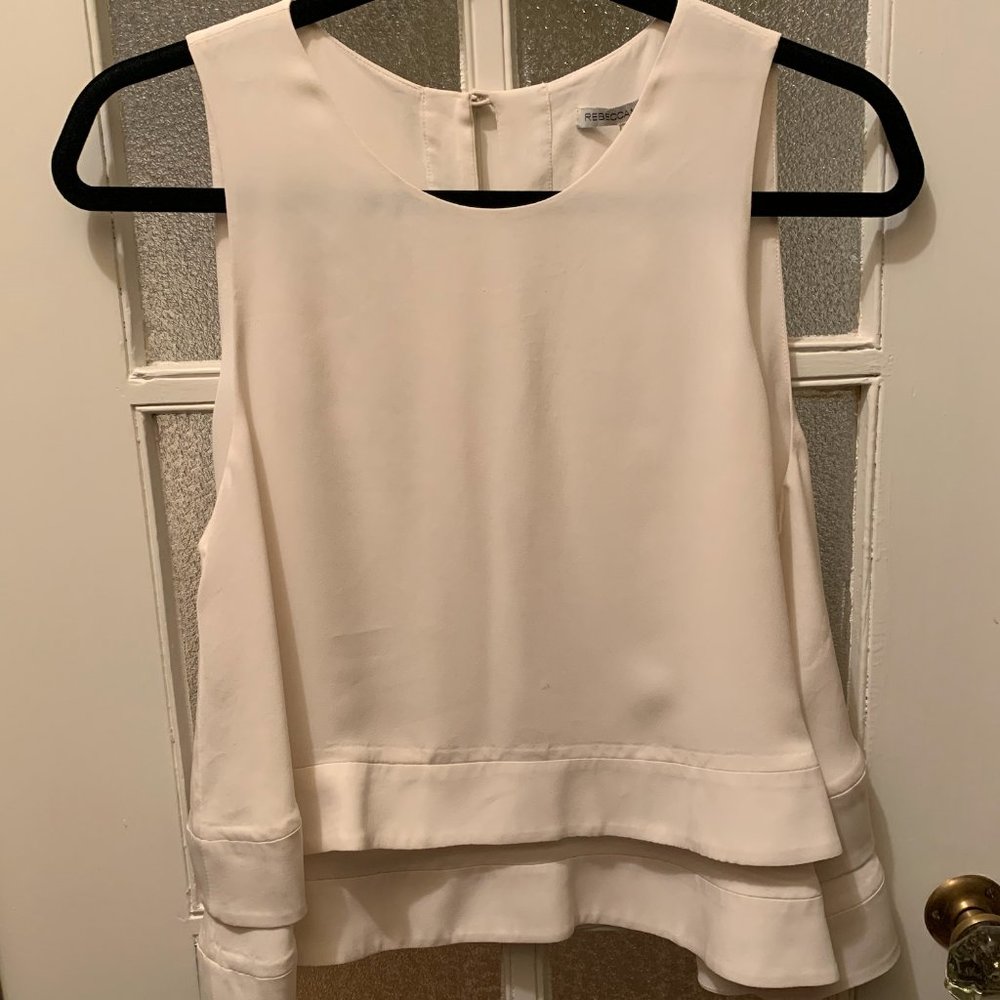 Rebecca Minkoff Tiered Silk Open Back Tank